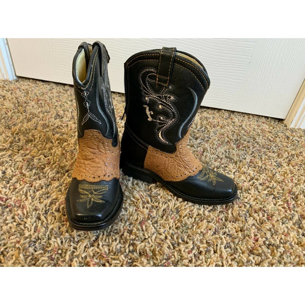 Leather Baby toddler Cowboy Boots